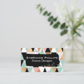 Moderne driehoekspatroon visitekaartje (Staand voorkant)