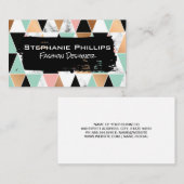 Moderne driehoekspatroon visitekaartje (Voorkant / Achterkant)