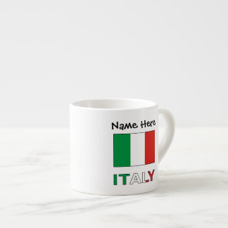 Moderne driekleur Naam hier Italiaanse vlag  Espresso Kop