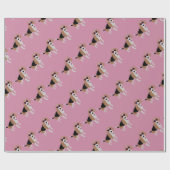 Moderne driekleurenbeagelhond cadeaupapier (Vlak)