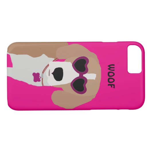 Moderne driekleurenbeagelhond Case-Mate iPhone case (Achterkant (Horizontaal))