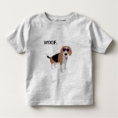 Moderne driekleurenbeagelhond kinder shirts (Voorkant)