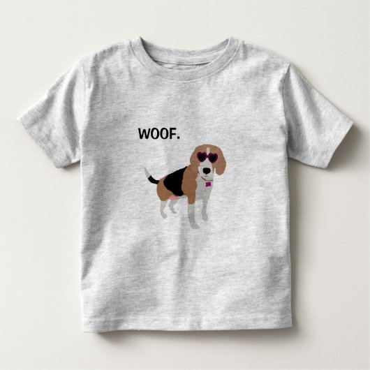 Moderne driekleurenbeagelhond kinder shirts (Voorkant)