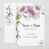 Moderne driekleurige Save the Date (Voorkant / Achterkant)