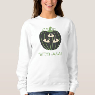 Moderne Drieogige Pompoen Halloween Mama's Trui