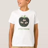 Moderne Drieoogige Pompoen Halloween T-shirt (Voorkant)