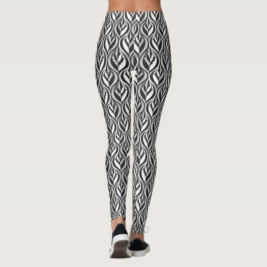 Moderne drietonige mono grafische leggings (Achterkant)