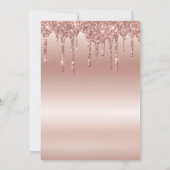 Moderne drifering Roos Gold Baby shower Kaart (Achterkant)