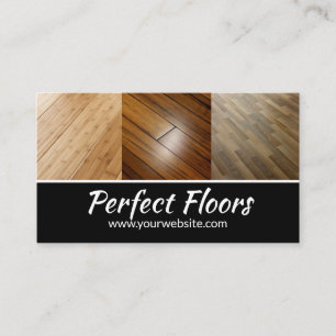 Moderne drijvende installatiekaart Hardwood Visitekaartje
