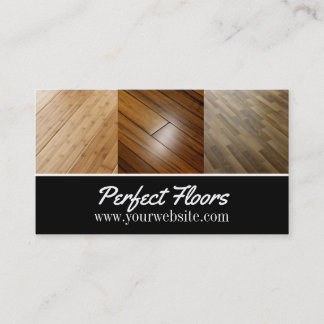 Moderne drijvende installatiekaart Hardwood Visitekaartje