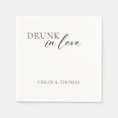 Moderne "Drink in liefde" luiers voor bruiloft Servet (Voorkant)