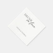 Moderne "Drink in liefde" luiers voor bruiloft Servet (Hoek)