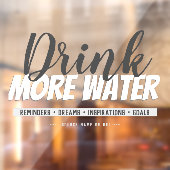 Moderne Drink Meer waterherinneringen Venster Clin Raamsticker (Vel 2)