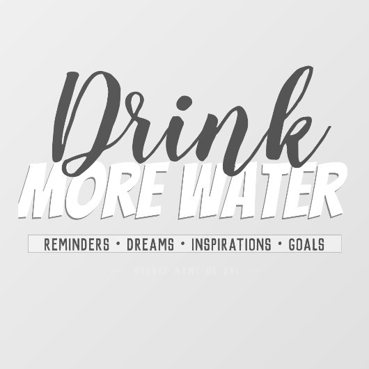 Moderne Drink Meer waterherinneringen Venster Clin Raamsticker (Vel)