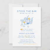 Moderne Drink schets Voorraad De Bar Couples Showe Kaart (Voorkant)