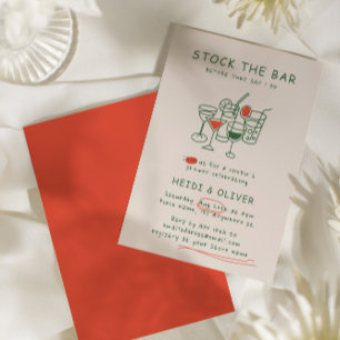 Moderne Drink schets Voorraad De Bar Couples Showe Kaart