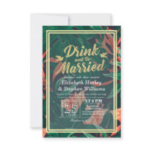 Moderne Drink voor bruiloft en Tropische bloemen z