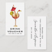 Moderne Drink voor weddenschappen Informatiekaartje (Voorkant / Achterkant)