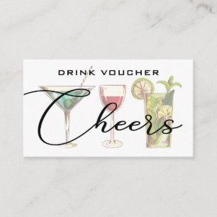 Moderne Drink voor weddenschappen Informatiekaartje