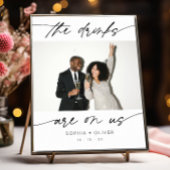 Moderne Drink zijn op ons kalligrafie script foto Poster