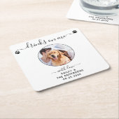 Moderne Drinken op foto's op me Pet Dog Wedding Kartonnen Onderzetters (Schuin)