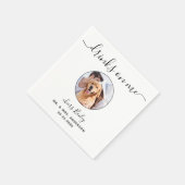 Moderne Drinken op me Aangepast fotoweddenschap Servet (Hoek)