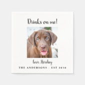 Moderne Drinken op mijn hondenweduwschap Servet (Voorkant)