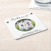 Moderne Drinken op ons gepersonaliseerde foto Pet  Kartonnen Onderzetters (Schuin)