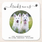 Moderne Drinken op ons gepersonaliseerde foto Pet  Kartonnen Onderzetters (Voorkant)