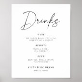 Moderne Drinken Teken Vrijgezellenfeest Poster (Voorkant)