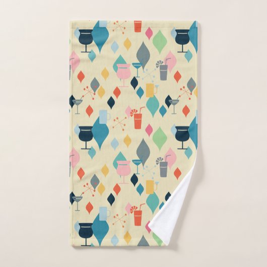 Moderne Drinken uit de midden van de eeuw Bad Handdoek (Handdoek)