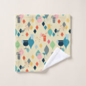 Moderne Drinken uit de midden van de eeuw Bad Handdoek (Wasdoekje)