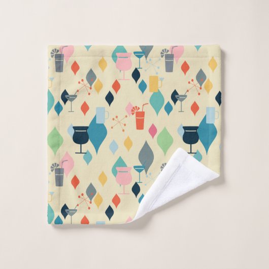 Moderne Drinken uit de midden van de eeuw Bad Handdoek (Wasdoekje)