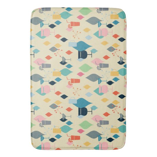 Moderne Drinken uit de midden van de eeuw Badmat (Voorkant Verticaal)