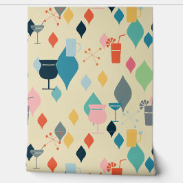 Moderne Drinken uit de midden van de eeuw Behang