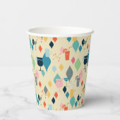 Moderne Drinken uit de midden van de eeuw Papieren Bekers (Achterkant)