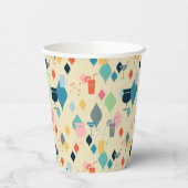 Moderne Drinken uit de midden van de eeuw Papieren Bekers (Links)