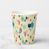 Moderne Drinken uit de midden van de eeuw Papieren Bekers (Voorkant)