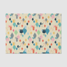 Moderne Drinken uit de midden van de eeuw Tissuepapier