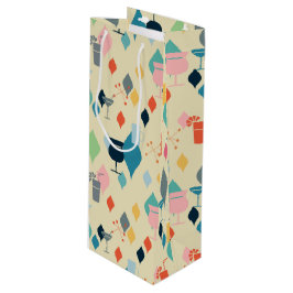 Moderne Drinken uit de midden van de eeuw Wijn Cadeautas