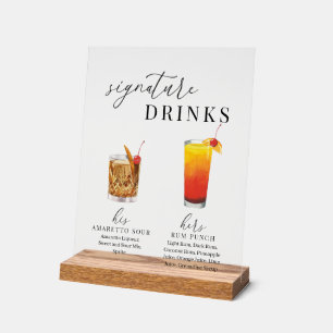 Moderne Drinken voor de ondertekening van Waterver Acryl Bord