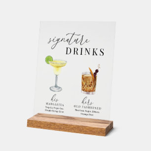Moderne Drinken voor de ondertekening van Waterver Acryl Bord