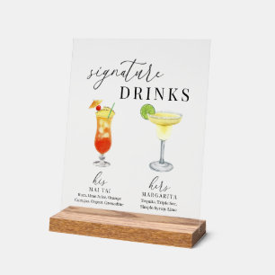 Moderne Drinken voor de ondertekening van Waterver Acryl Bord
