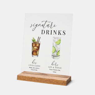 Moderne Drinken voor de ondertekening van Waterver Acryl Bord