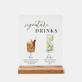 Moderne Drinken voor de ondertekening van Waterver Acryl Bord (Voorkant)