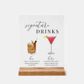 Moderne Drinken voor de ondertekening van Waterver Acryl Bord (Voorkant)