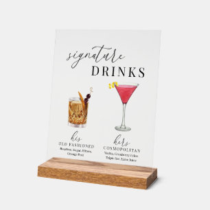 Moderne Drinken voor de ondertekening van Waterver Acryl Bord