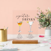 Moderne Drinken voor de ondertekening van Waterver Acryl Bord (Huwelijk)