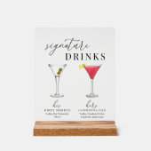 Moderne Drinken voor de ondertekening van Waterver Acryl Bord (Voorkant)