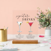 Moderne Drinken voor de ondertekening van Waterver Acryl Bord (Huwelijk)